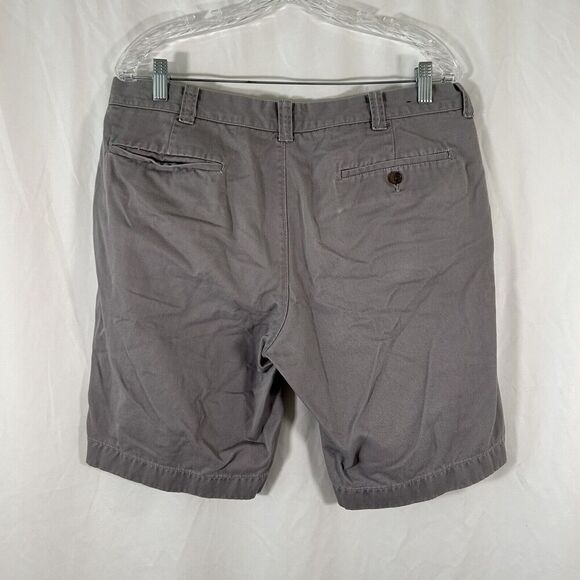 J Crew Shorts Men's 34W Grey Chino Rivington 100% Cotton Button Zip Short - Picture 7 of 9